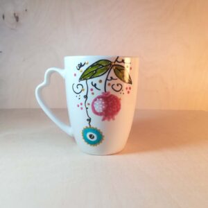 Pomegranate blue-eye mug